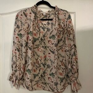 Pink floral blouse size small